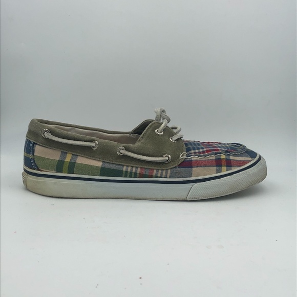 Sperry Top-Sider Dock Boat Canvas Plaid 9605551 - Picture 1 of 5